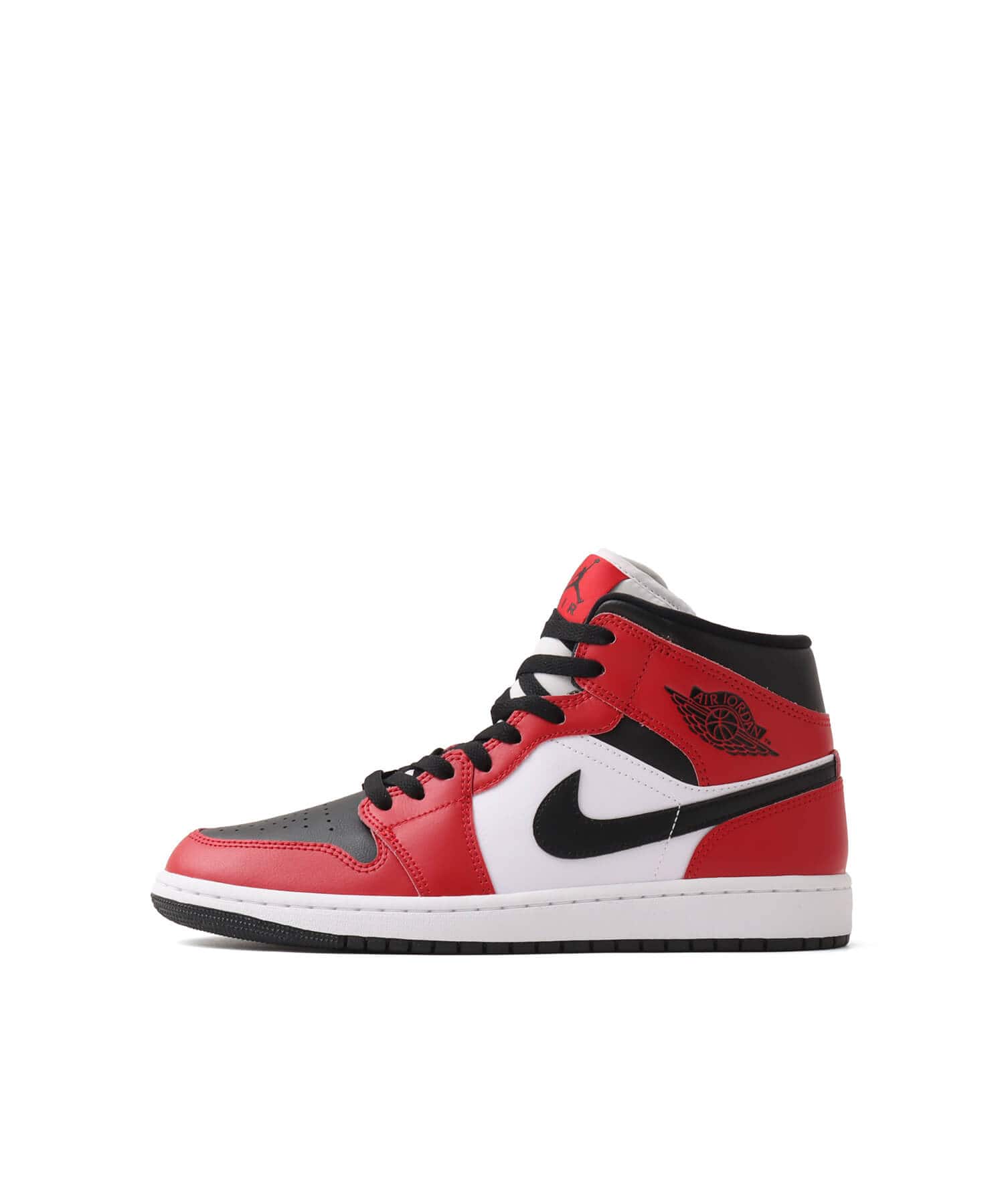 JORDAN BRAND AIR JORDAN 1 MID BLACK/BLACK-GYM RED（ジョーダン