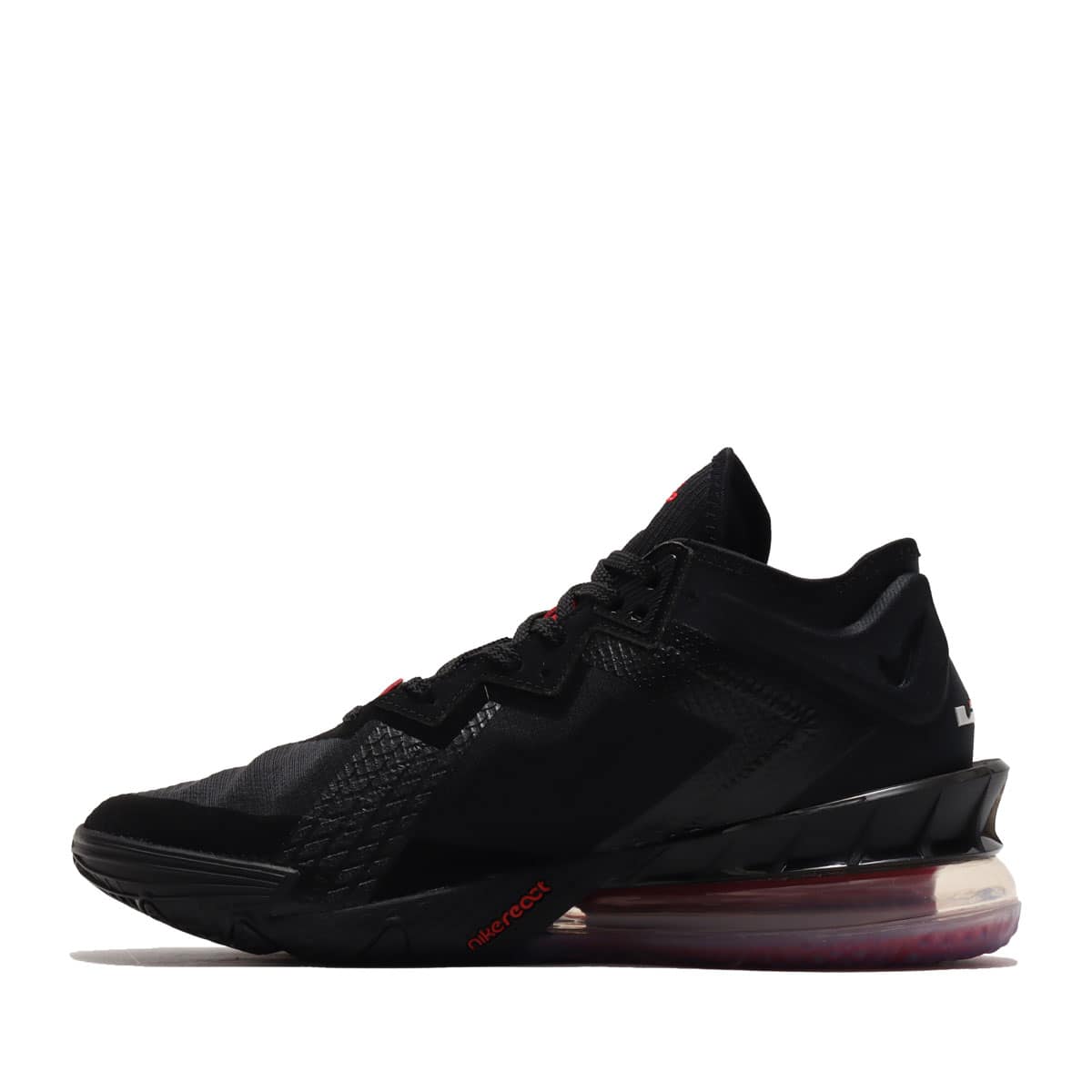 NIKE LEBRON XVIII LOW BLACK/WHITE-UNIVERSITY RED 21SP-I（ナイキ