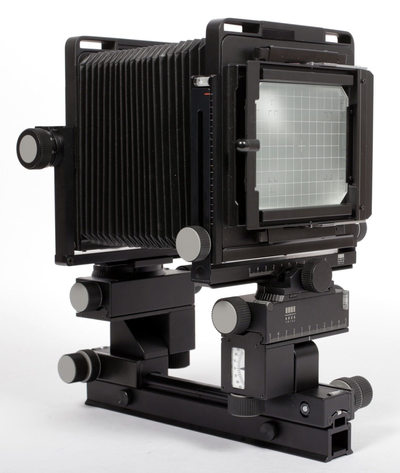 Arca Swiss M Monolith 4X5 camera with telescoping rail + fresnel