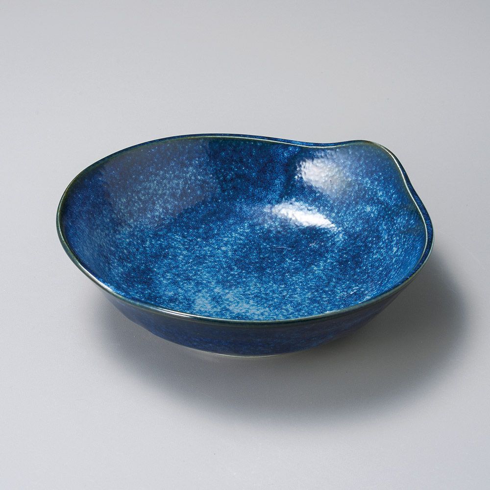窯変紺手付き鉢 - メルカリ