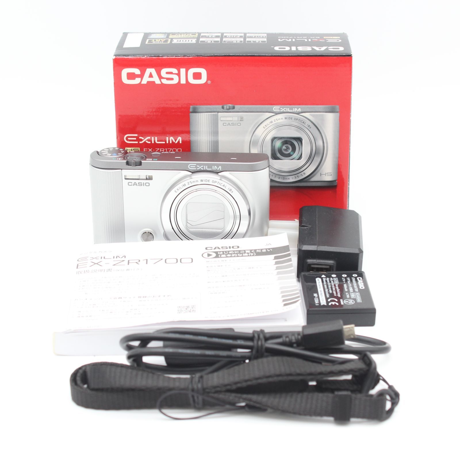 ≪美品≫ CASIO EXILIM EX-ZR1700SR ボディ シルバー #20260209-3347