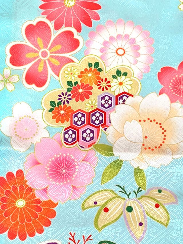 七五三 7歳 着物 女の子用 正絹 金駒刺繍 古典柄 絵羽付け 四つ身の