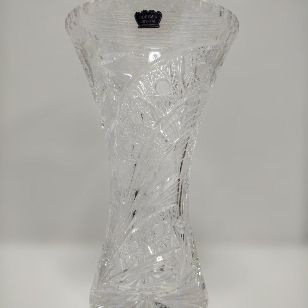 ELBE crystal ボヘミアクリスタル 花瓶 フラワーベース クリスタル