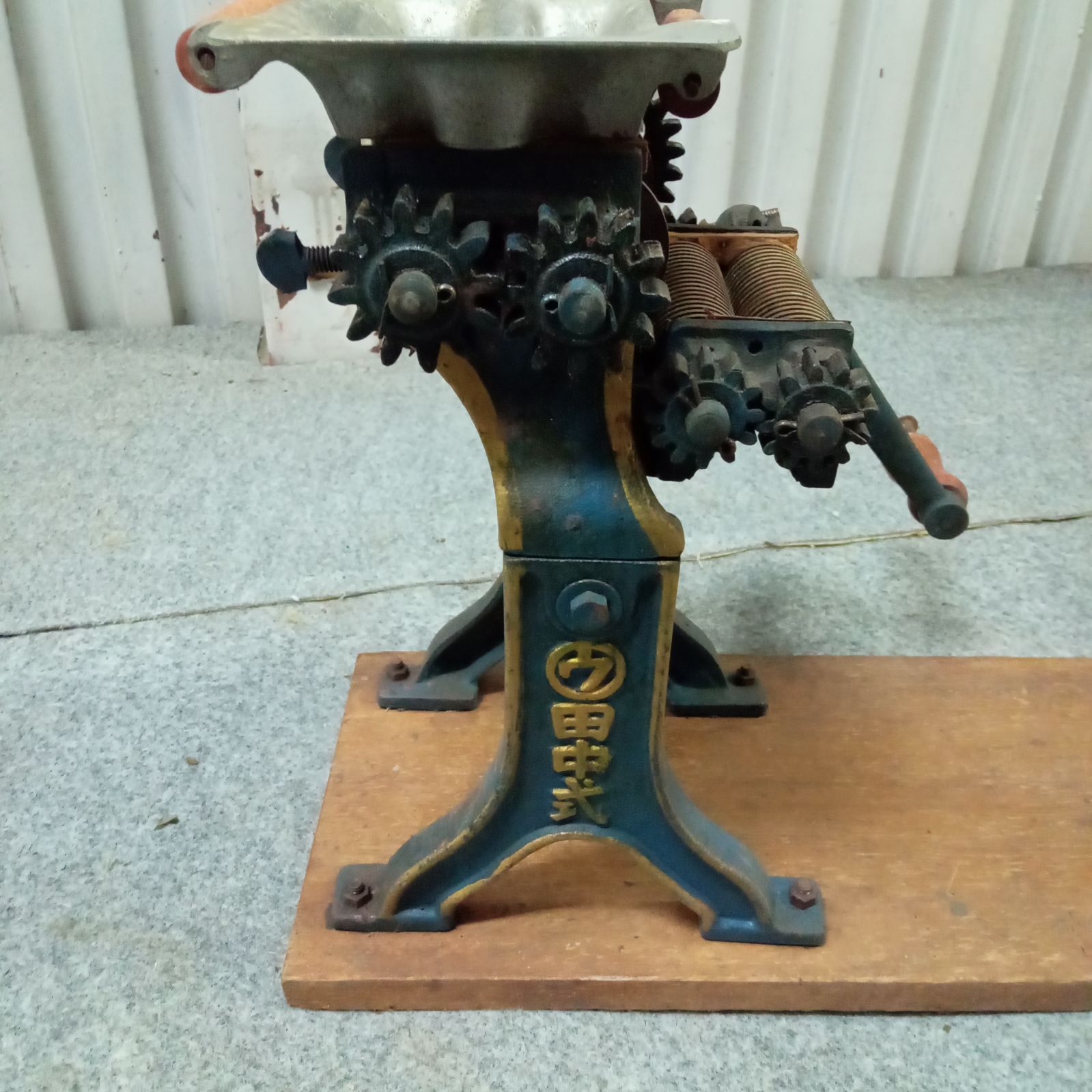 ◯ 田中式 製麺機 田中式製麺機 手動式 昭和レトロ 蕎麦 うどん 手回し