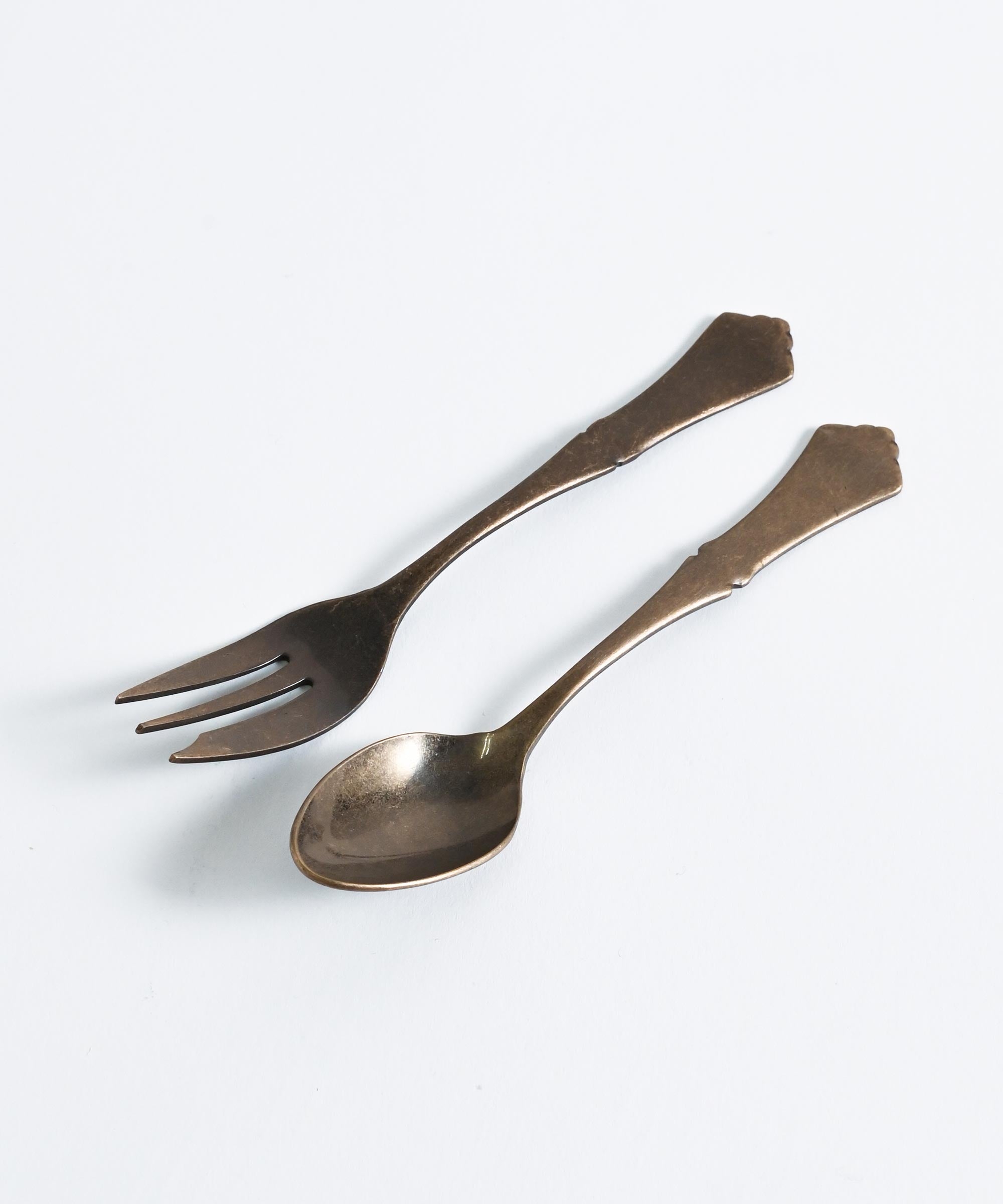 高桑金属】クラシカル アンティークゴールド (ティースプーン/ケーキ