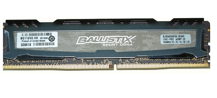 Crucial Ballistix Sport 2400MHz 16GB Dual Channel DDR4
