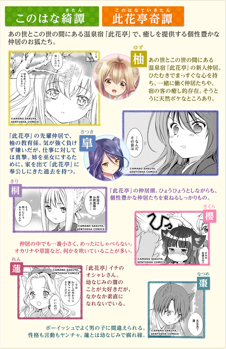 このはな綺譚2巻発売記念 天乃咲哉ヒロインズキャンペーン | 電子書籍