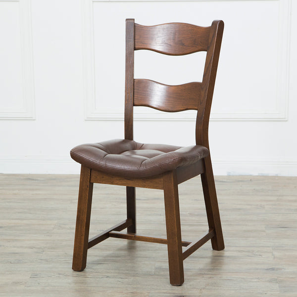 オランダ民芸家具 オーク無垢材 ダイニングチェア4脚セット #32946