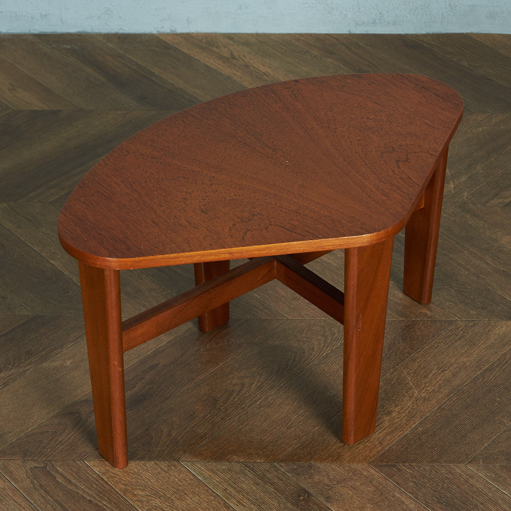 イギリスヴィンテージ スモークガラストップ ネストコーヒーテーブル