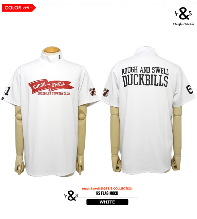 rough&swell［ラフアンドスウェル］RS FLAG MOCK/半袖モックネック