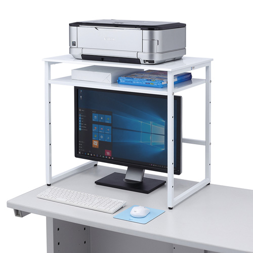 プリンタラック(机上タイプ・スチール製・レーザープリンタ対応)（W650