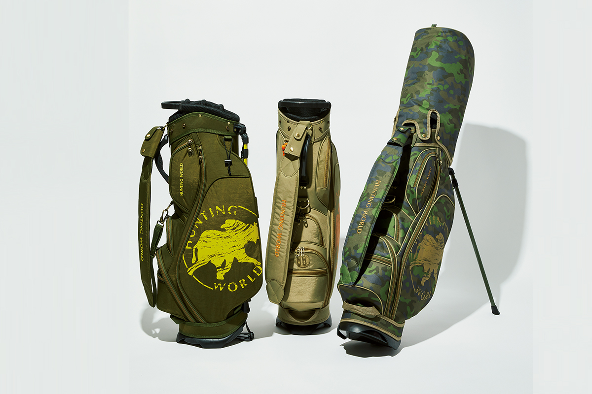 ハンティングワールド】のスタンドキャディバッグは流石のユーズド感