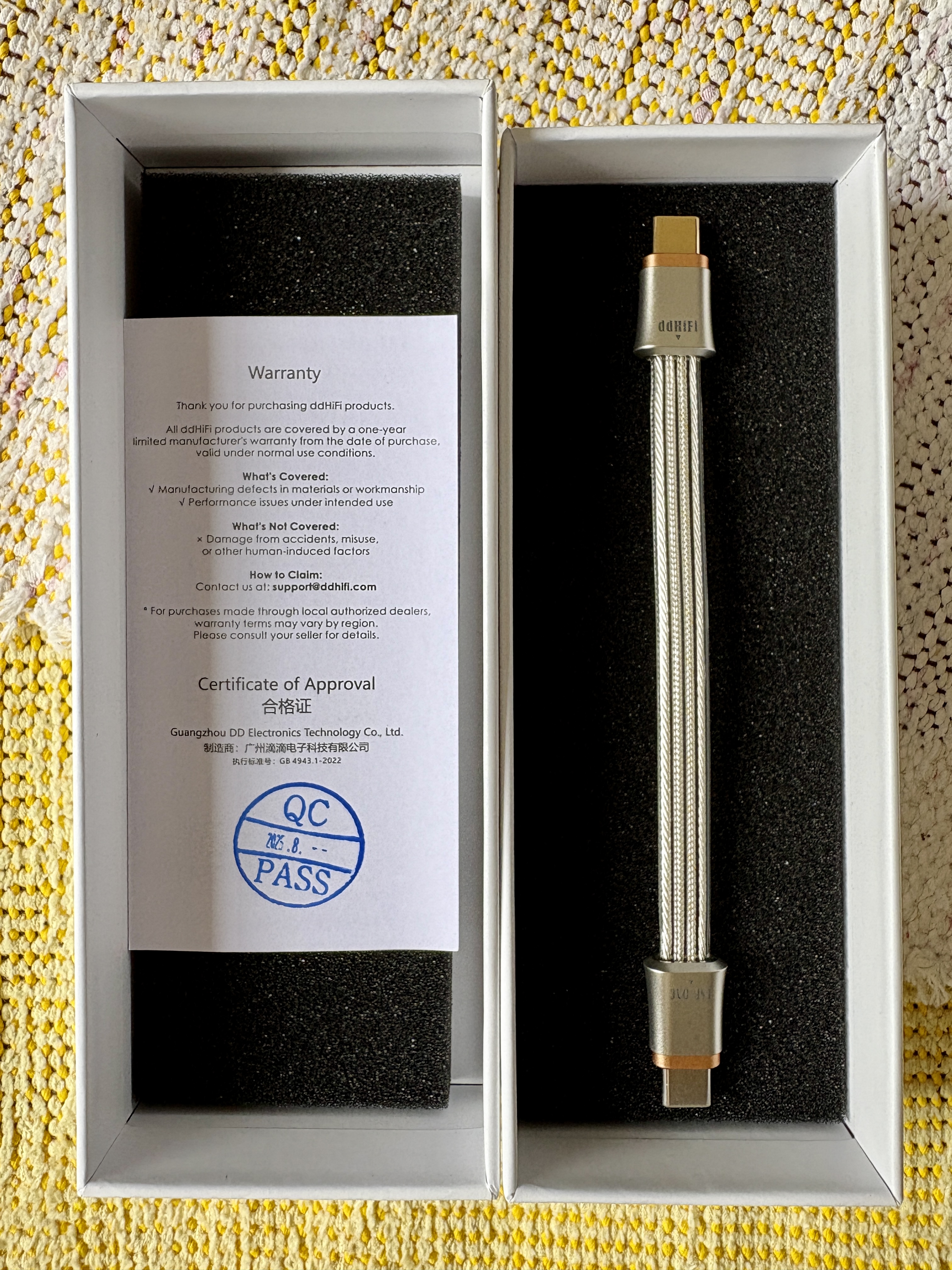 DD ddHiFi TC19CC (Comet)10cm DDHIFI TC19CC COMET USB-C OTG Cable