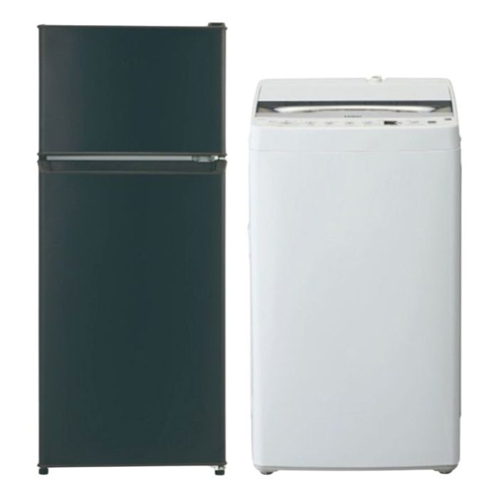 2点セット】 Haier(ハイアール) 冷蔵庫87L JR-9A(W) + 全自動洗濯機6.0