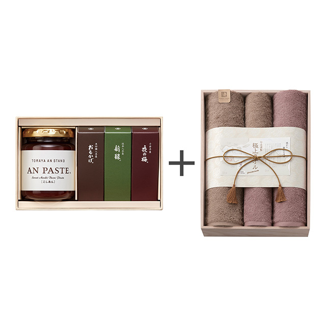 とらやのとらや 羊羹・あんペースト詰合せ＋今治謹製 極上タオル