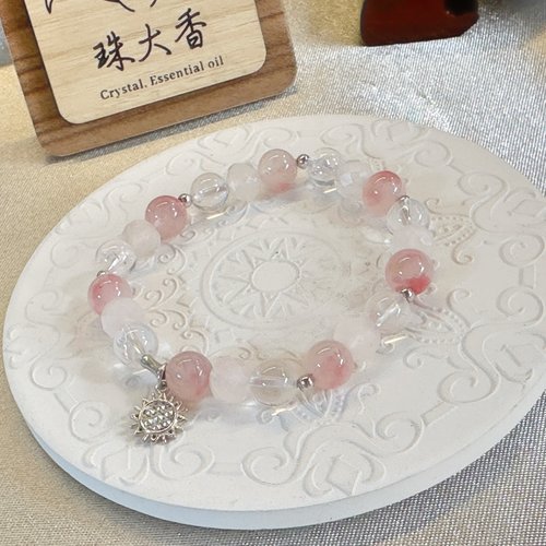 台湾 晨露之暄 ピンクアゼツライト・ローズクォーツ・ロードナイト