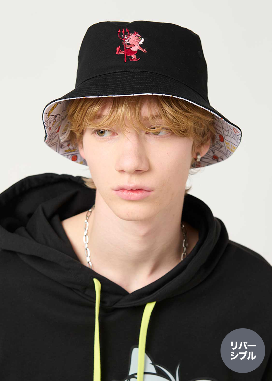 デビル｜リバーシブルバケットハット｜ユニセックス｜グラニフ(graniph