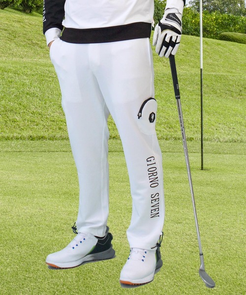 セール】ゴルフウェア ゴルフパンツ サークルポケット 裾2WAYジョガー