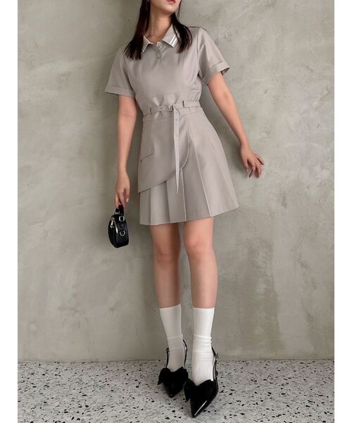 dazzlin（ダズリン）の「ポロライクプリーツミニワンピース