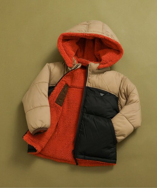 セール】【洗える/4WAY】中綿ボア リバーシブルブルゾン_フード