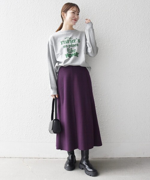 セール】SHIPS any: エア ニードル タック ミディ スカート（スカート