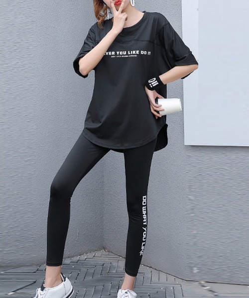 セール】【大きいサイズ有/吸汗速乾/伸縮性有】半袖 英字ロゴ