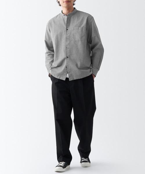 無印良品（ムジルシリョウヒン）の「洗いざらしオックススタンドカラー