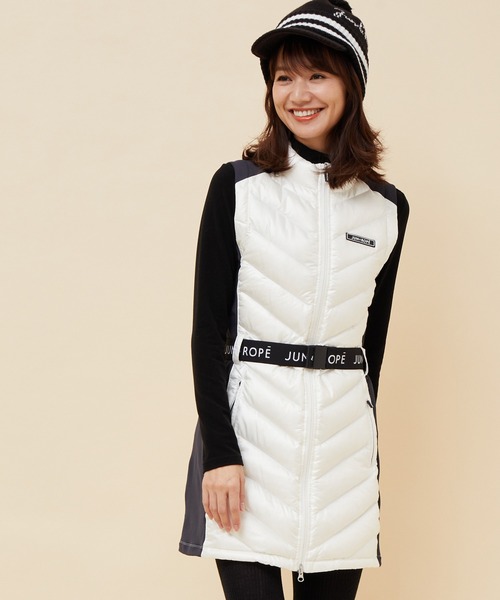 JUN&ROPE'（ジュンアンドロペ）の「【撥水】ロゴベルト付きダウン