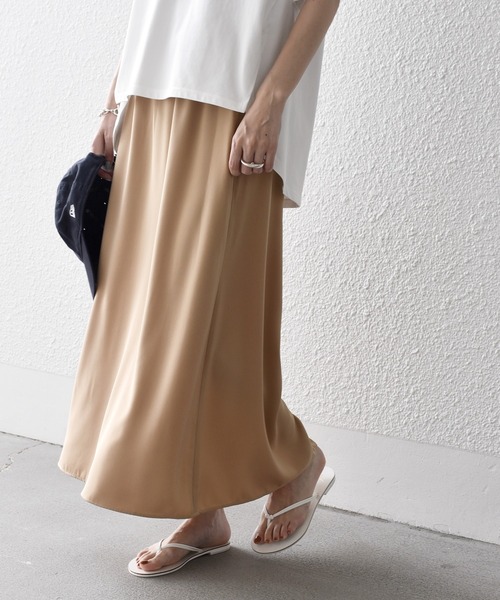 ZOZO限定】SHIPS.me: サテン イージー フレア スカート（スカート