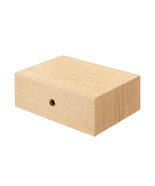 木製小物収納1段 約幅25．2×奥行17×高さ8．4cm（収納グッズ