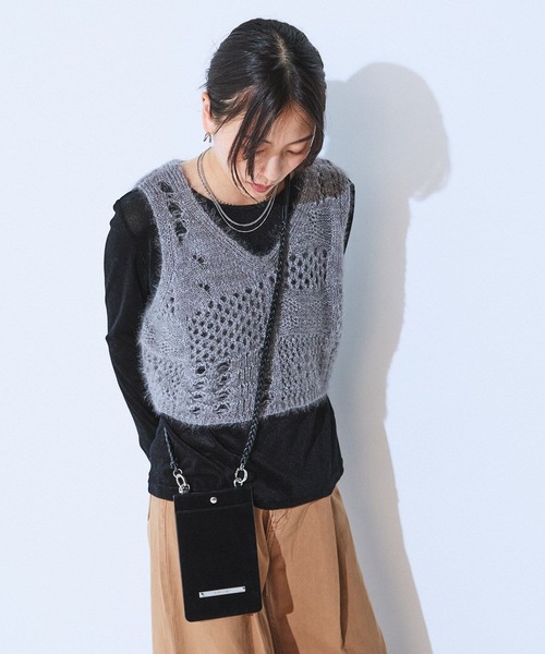 セール】フェイクスエードスマホケースショルダー/580500