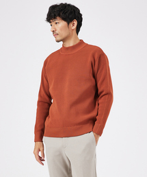 ハーフジップ」に該当するメンズのニット/セーター（オレンジ/橙色系