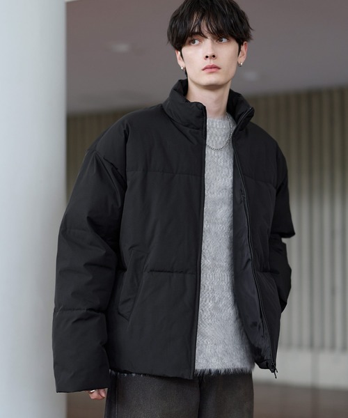 セール】ハイネック中綿ショートジャケット(600フィルパワー)（ダウン
