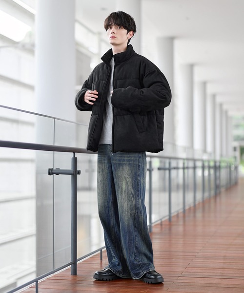 セール】ハイネック中綿ショートジャケット(600フィルパワー)（ダウン