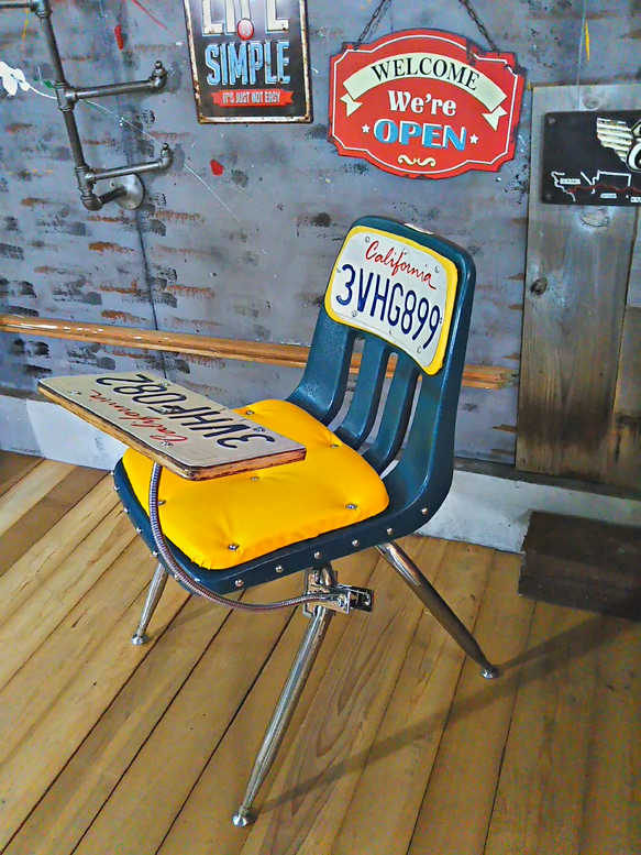 アメリカンヴィンテージ/ ミッドセンチュリー/ スツール（改）スクール