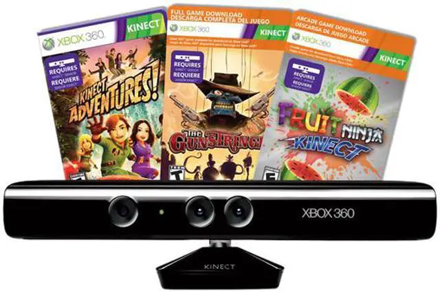 Microsoft Xbox 360 Kinect Sensor Bundle w/Gunstringer and Fruit
