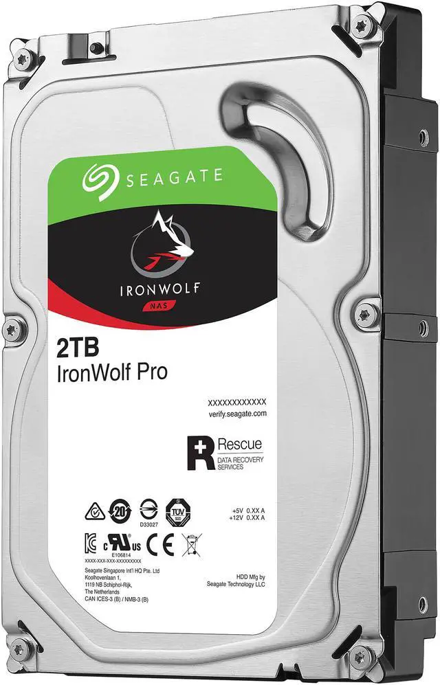 Seagate IronWolf Pro 2TB NAS Hard Drive 7200 RPM 128MB Cache SATA