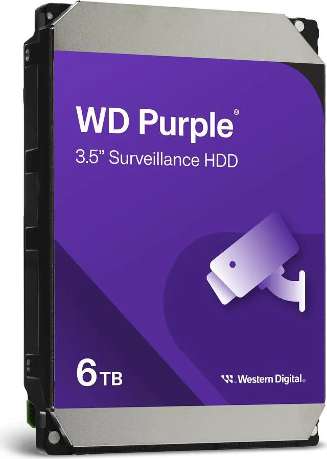 WD Purple 6TB Surveillance Hard Disk Drive - 5400 RPM Class SATA