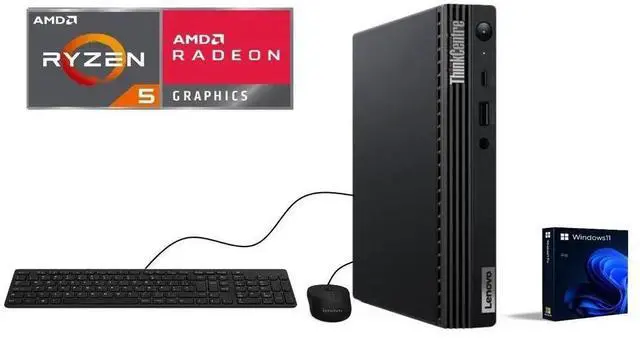 Lenovo ThinkCentre M75q Mini PC | AMD Ryzen 5 Pro 5650GE, 8GB DDR4