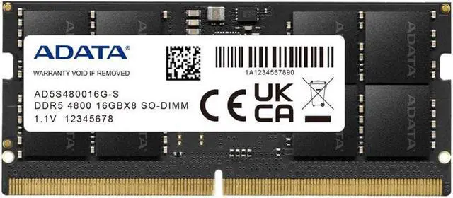 ADATA Premier 16GB (1x16GB) DDR5 4800MHz CL40 PC5-38400 262-Pin
