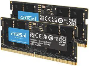Crucial 32GB (2 x 16GB) 262-Pin DDR5 SO-DIMM DDR5 4800 (PC4 38400