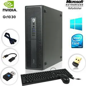 Refurbished: HP ProDesk 600 G2 Small Form Factor Gaming Desktop PC