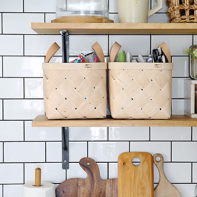 VERSO DESIGN ベルソデザイン/白樺と革のバスケット COMFOTA 北欧雑貨店