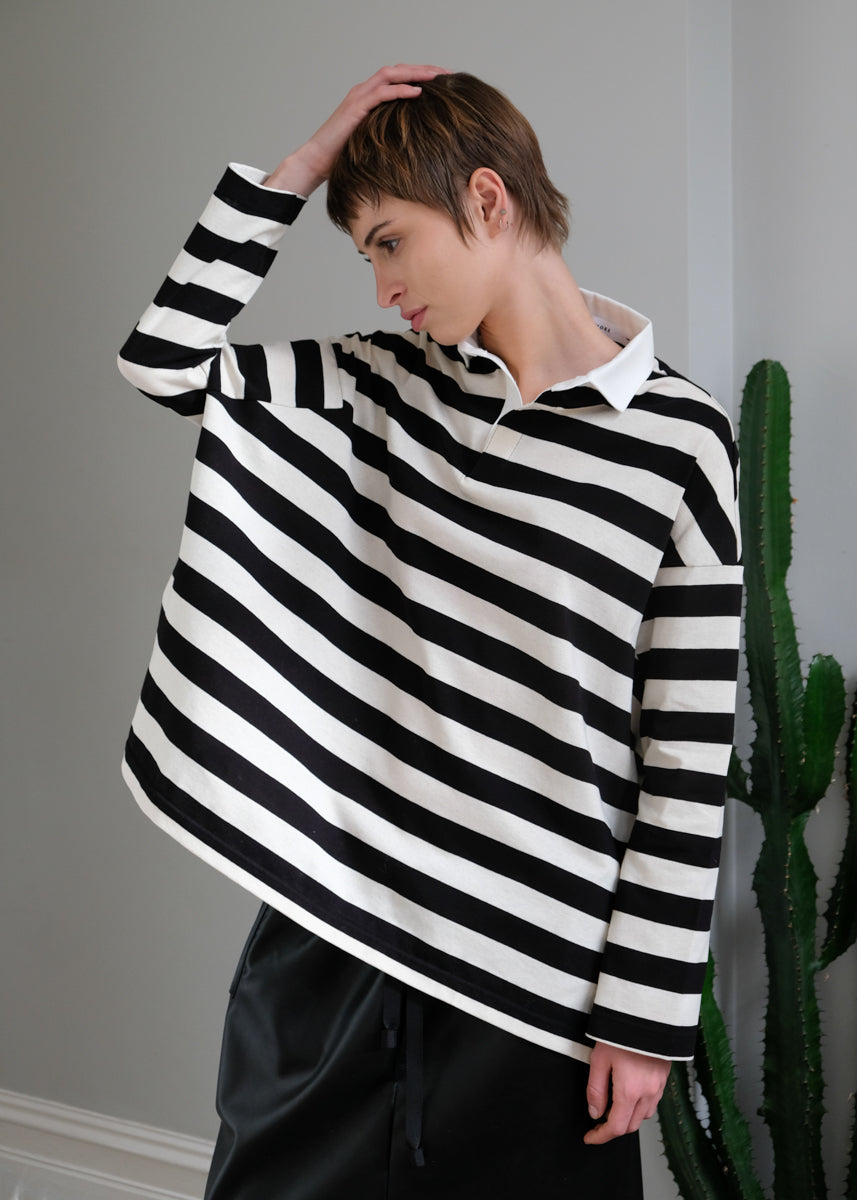 IVY RUGBY JERSEY / AIR SPINNING COTTON JERSEY STRIPE - ONLINE