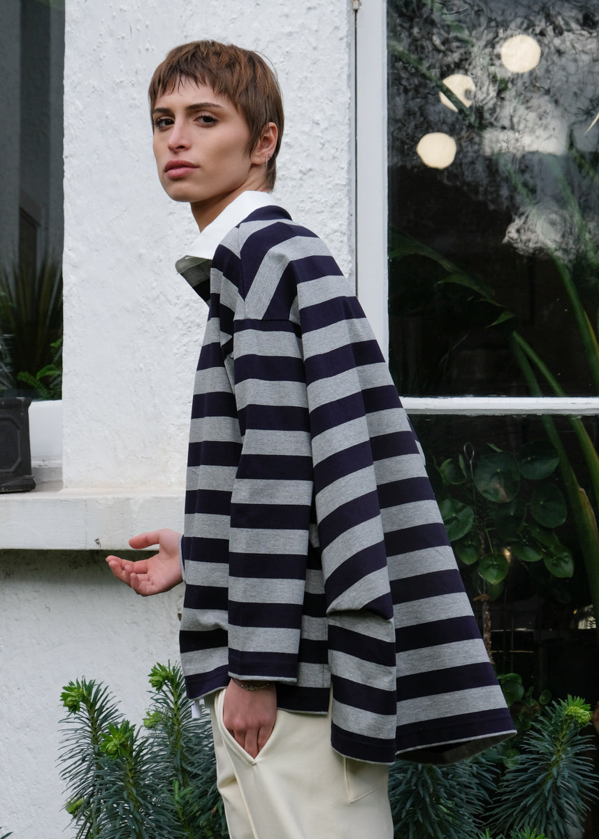 IVY RUGBY JERSEY / AIR SPINNING COTTON JERSEY STRIPE - ONLINE