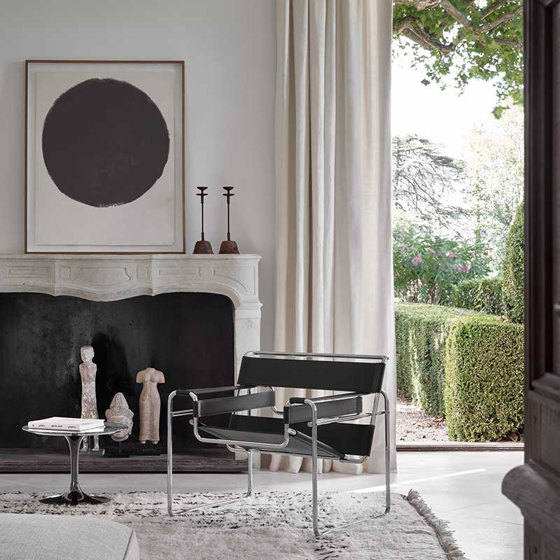 Knoll（ノル）WASSILY（ワシリー）ラウンジチェア カウハイド ブラック