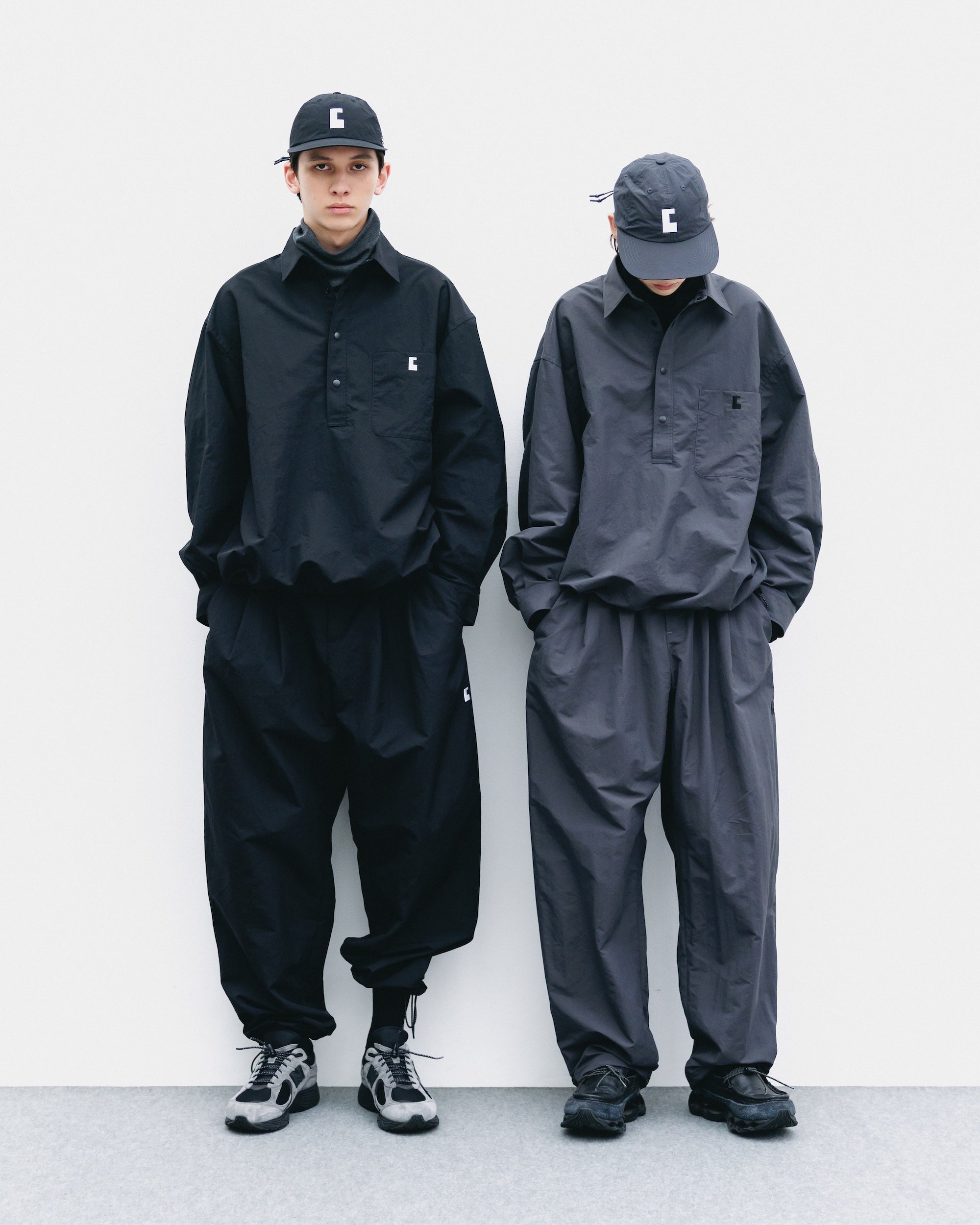 ACTIVE CITY UNIFORM L/S PULLOVER SHIRT (GRAY)