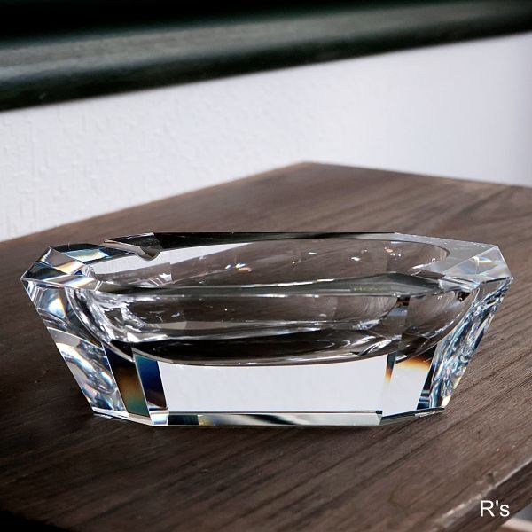 HOYA ホヤクリスタル MUSEUM CRYSTAL ガラス灰皿 未使用品（m6029