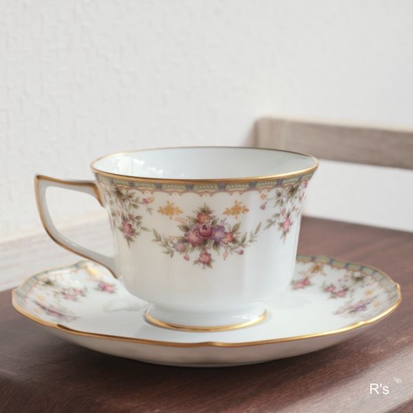 ノリタケ ダイヤモンドコレクション カップ＆ソーサー 5539 ROSE