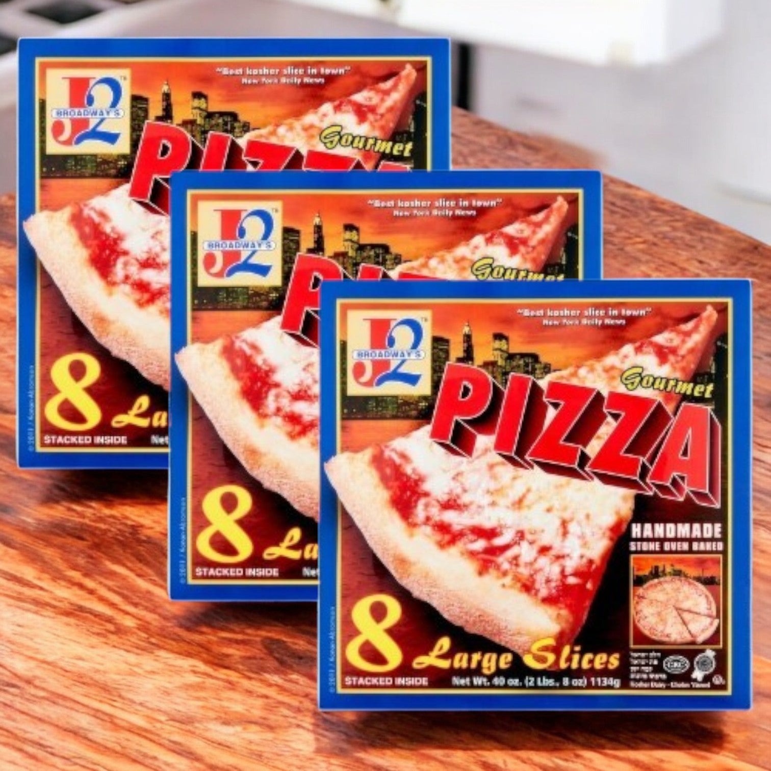 J2 Broadway's Large Slices Gourmet Pizza-3 Count